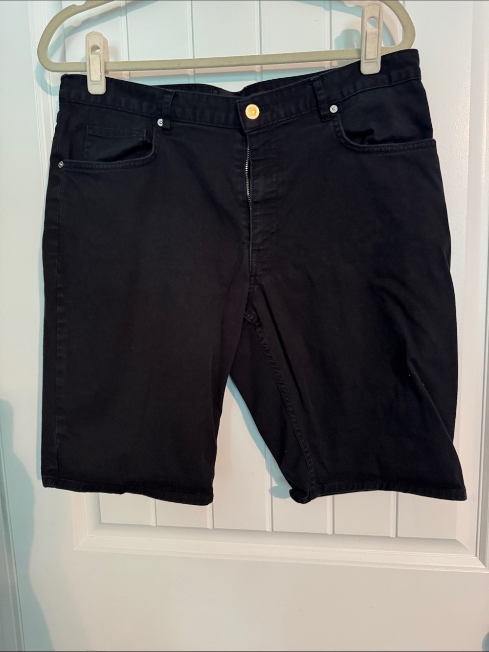 H&M Slim Fit Black Denim Shorts
